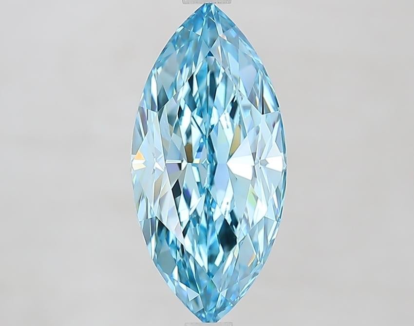 3.01 Ct. Fancy Vivid Blue Marquise Lab Grown Diamond