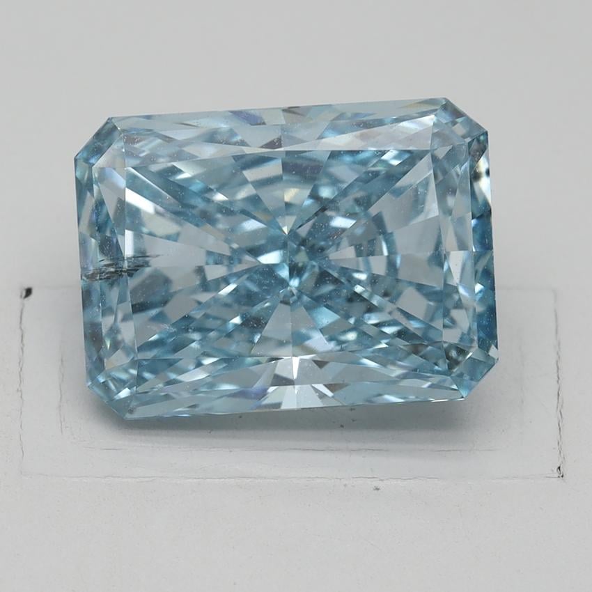 5.06 Ct. Fancy Vivid Blue Radiant Lab Grown Diamond