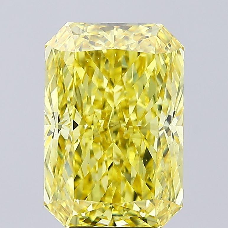 5.03 Ct. Fancy Vivid  Yellow Radiant Lab Grown Diamond