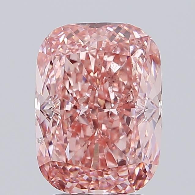 3.51 Ct. Fancy Vivid  Pink Cushion Lab Grown Diamond