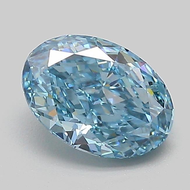 1.13 Ct. Fancy Vivid Blue Oval Lab Grown Diamond