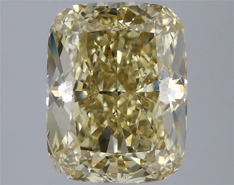 4.00 Ct. Fancy Intense Yellow Cushion Lab Grown Diamond