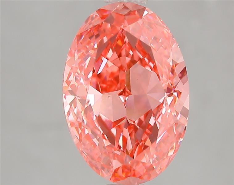 3.01 Ct. Fancy Vivid Pink Oval Lab Grown Diamond