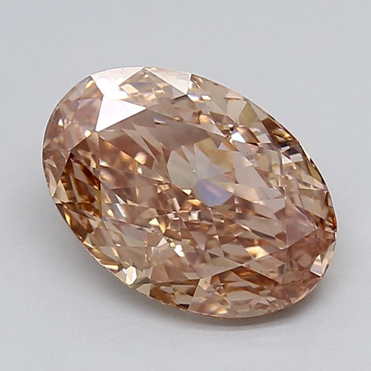 3.31 Ct. Light  Brown Oval Lab Grown Diamond