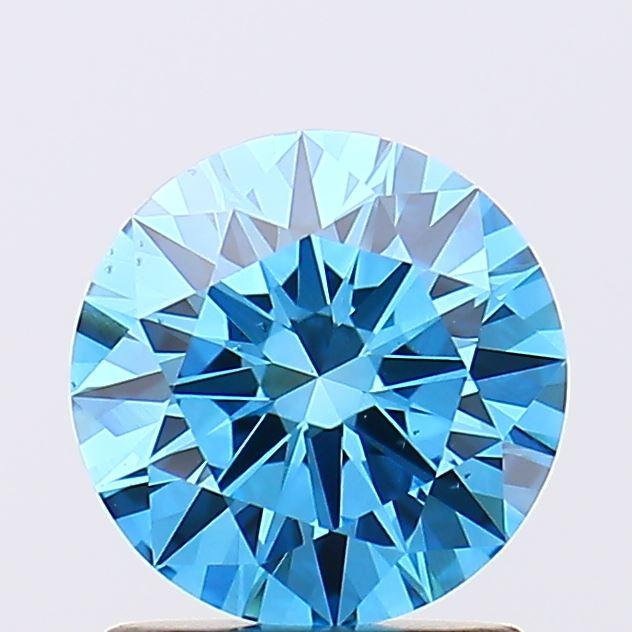 1.30 Ct. Fancy Vivid Blue Round Lab Grown Diamond