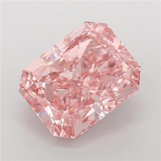 3.53 Ct. Fancy Vivid Pink Radiant Lab Grown Diamond