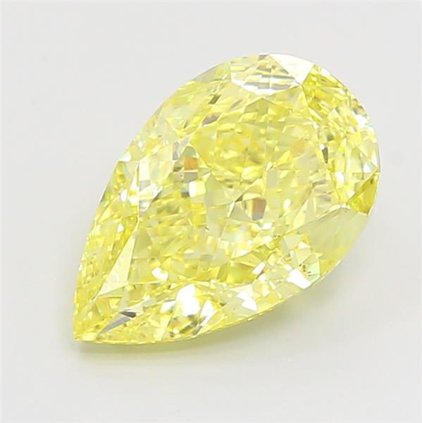 2.62 Ct. Fancy Intense Yellow Pear Lab Grown Diamond