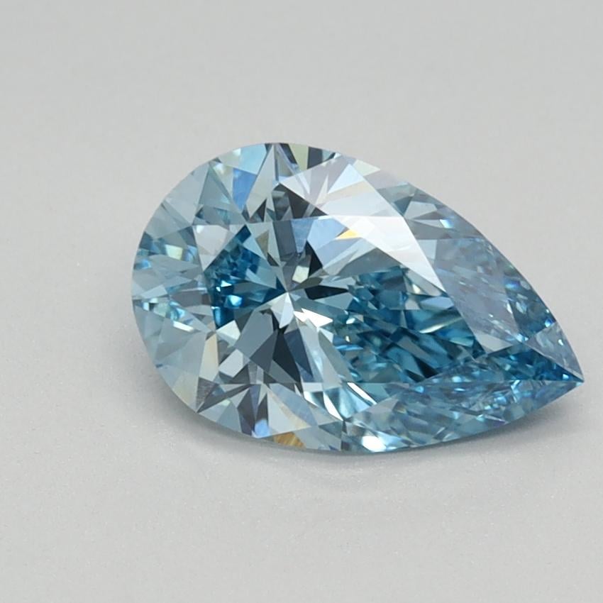 1.12 Ct. Fancy Vivid Blue Pear Lab Grown Diamond