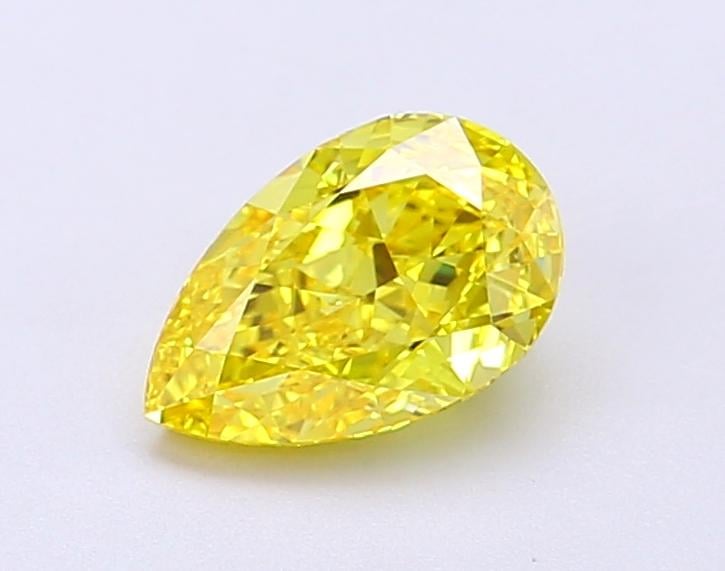 1.02 Ct. Fancy Vivid  Yellow Pear Lab Grown Diamond