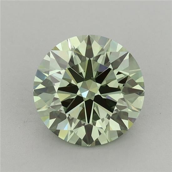 1.76 Ct. Fancy Vivid Green Round Lab Grown Diamond