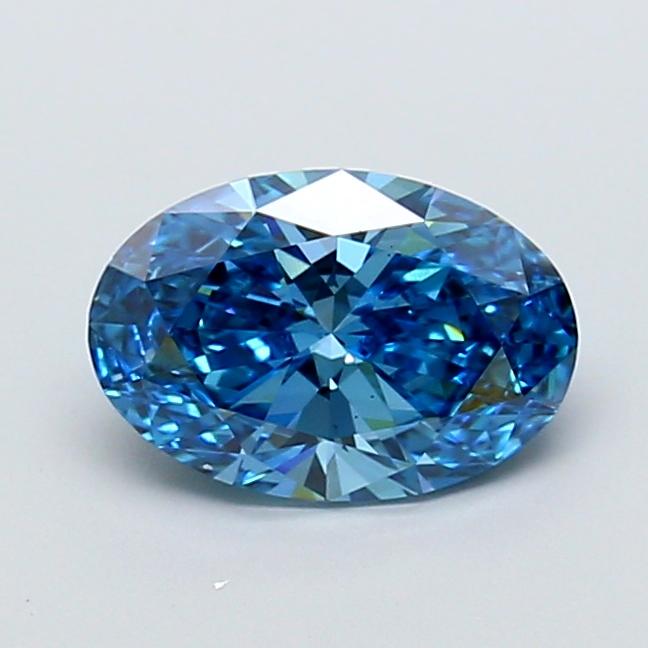 1.71 Ct. Fancy Vivid Blue Oval Lab Grown Diamond