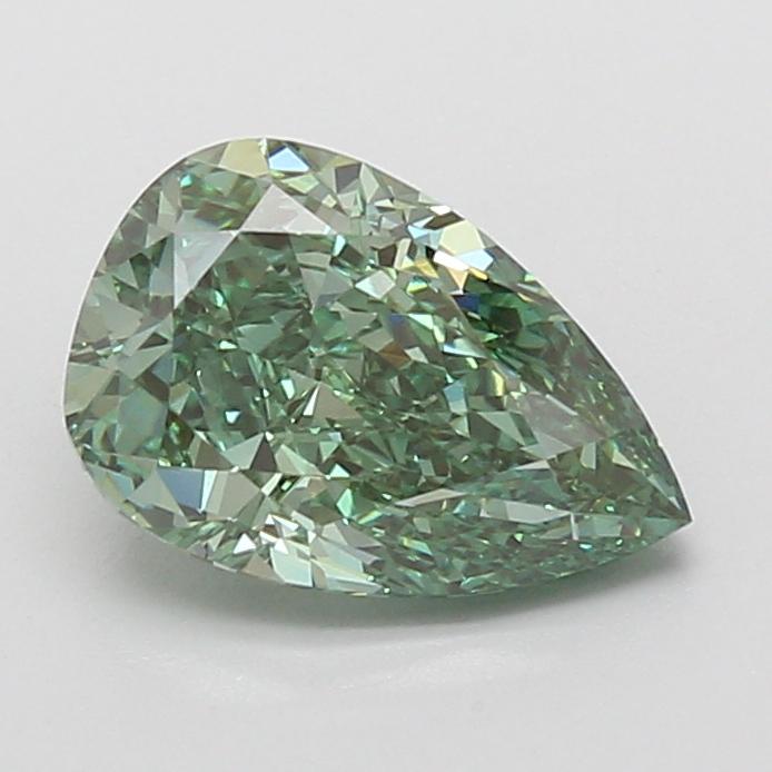 2.05 Ct. Fancy Vivid Green Pear Lab Grown Diamond