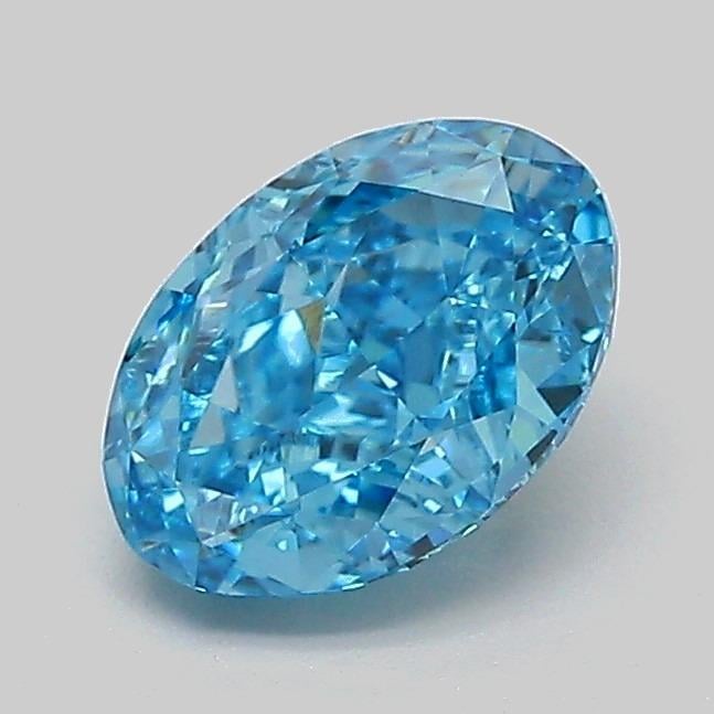 1.10 Ct. Fancy Vivid Blue Oval Lab Grown Diamond