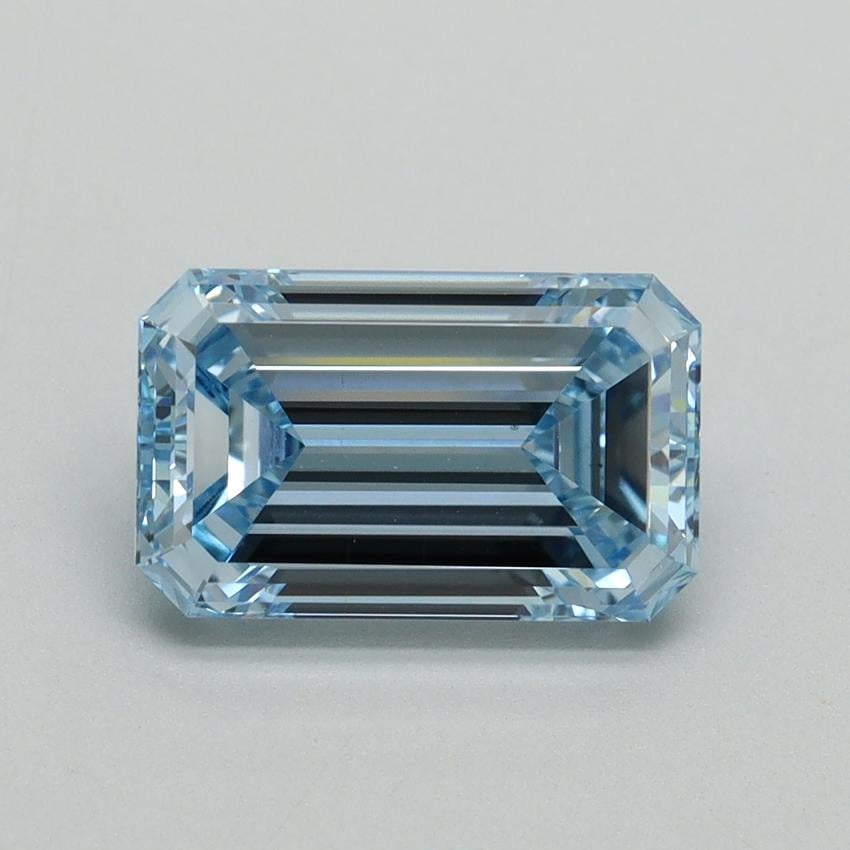 2.31 Ct. Fancy Intense Blue Emerald Lab Grown Diamond