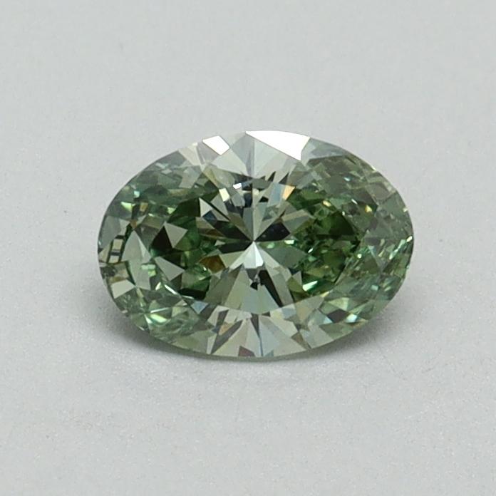 0.34 Ct. Fancy Vivid Green Oval Lab Grown Diamond