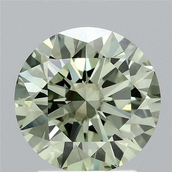 2.50 Ct. Fancy Vivid  Green Round Lab Grown Diamond