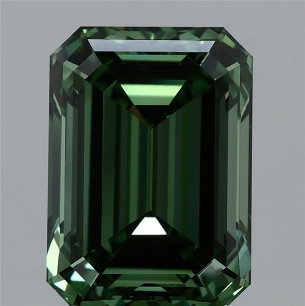 3.02 Ct. Fancy Vivid  Green Emerald Lab Grown Diamond