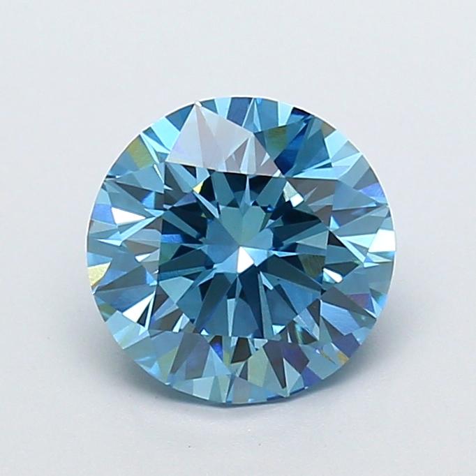 2.03 Ct. Fancy Vivid  Blue Round Lab Grown Diamond