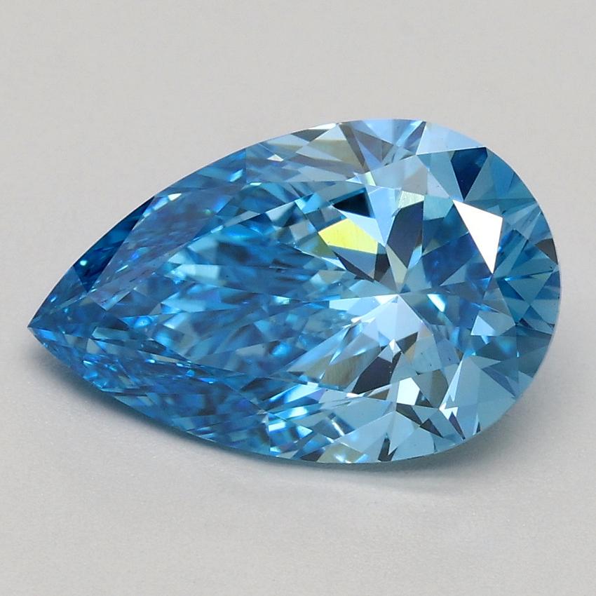 2.00 Ct. Fancy Vivid Blue Pear Lab Grown Diamond