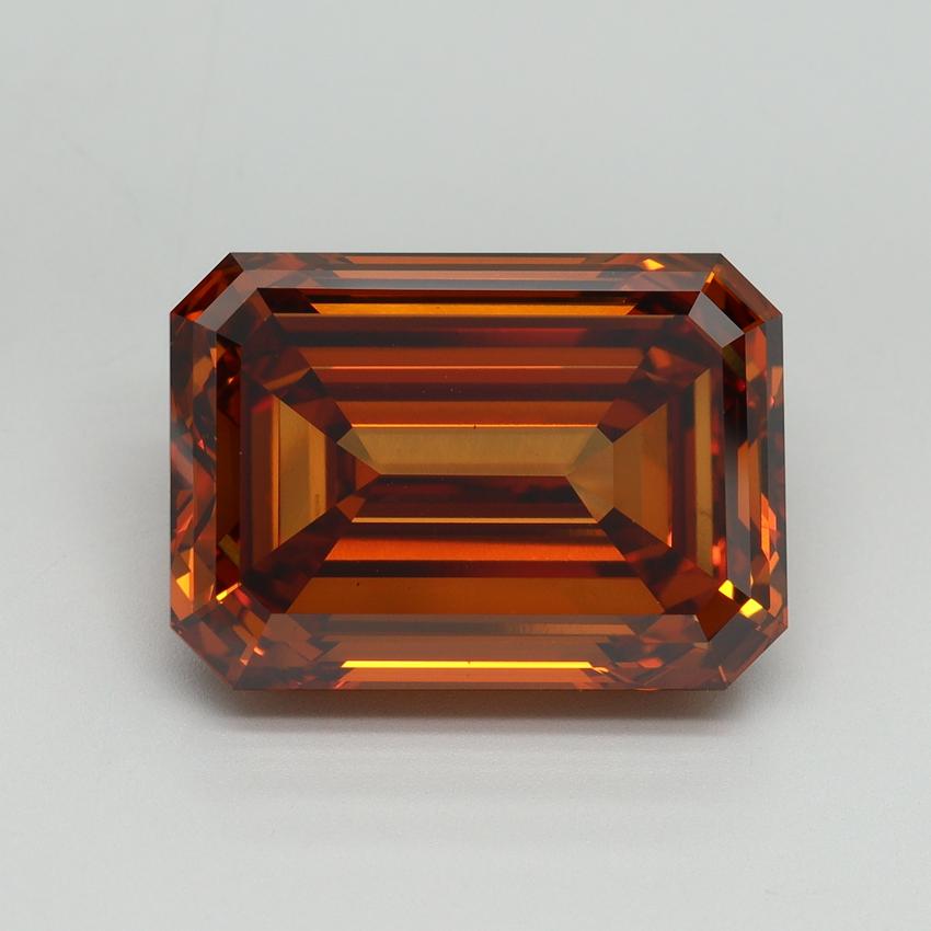 11.67 Ct. Fancy Vivid Orange Emerald Lab Grown Diamond