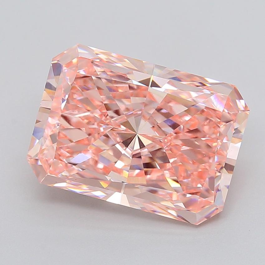 9.96 Ct. Fancy Vivid  Pink Radiant Lab Grown Diamond