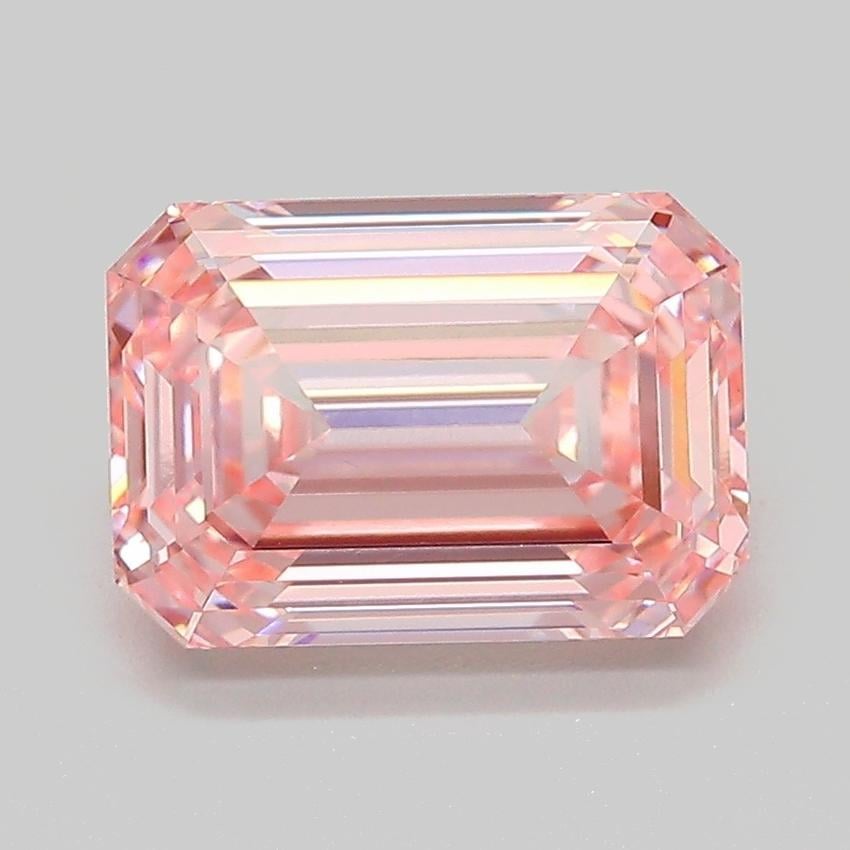 3.05 Ct. Fancy Vivid  Pink Emerald Lab Grown Diamond