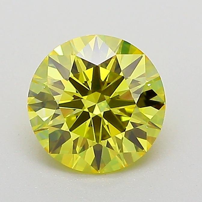1.01 Ct. Fancy Vivid  Yellow Round Lab Grown Diamond