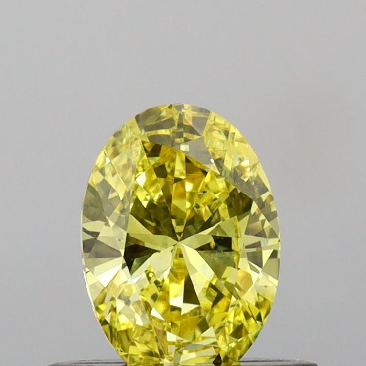 0.47 Ct. Fancy Vivid Yellow Oval Lab Grown Diamond