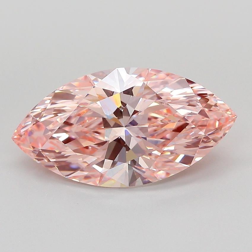 4.00 Ct. Fancy Vivid Pink Marquise Lab Grown Diamond