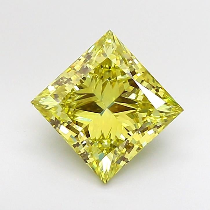 2.81 Ct. Fancy Intense  Yellow Princess Lab Grown Diamond