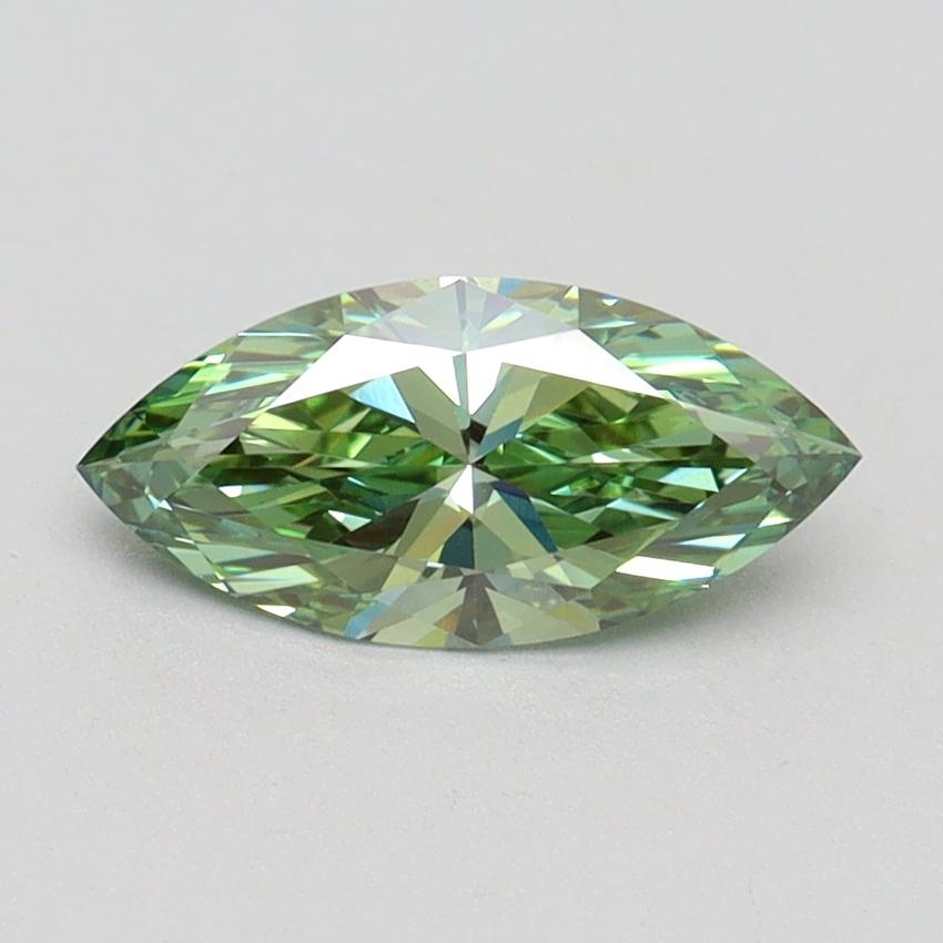 0.82 Ct. Fancy Vivid Green Marquise Lab Grown Diamond
