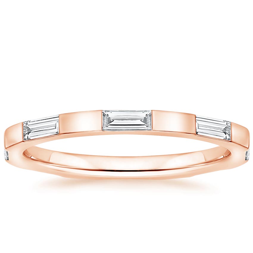 Rose gold diamond engagement ring with surprise diamond details