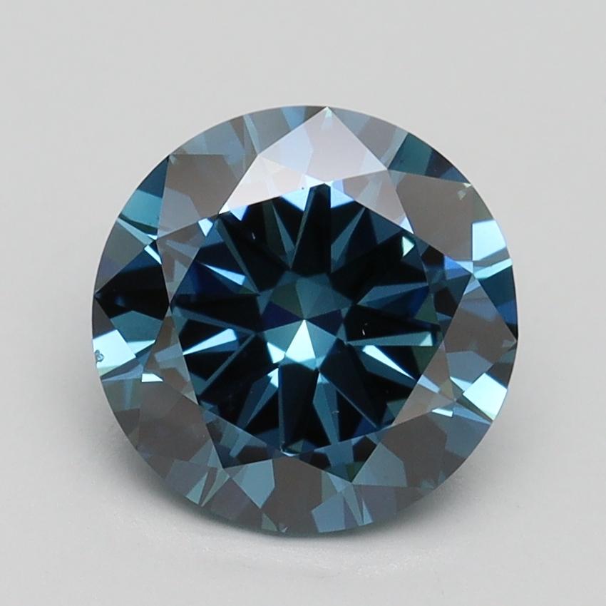 2.00 Ct. Fancy Vivid Blue Round Lab Grown Diamond