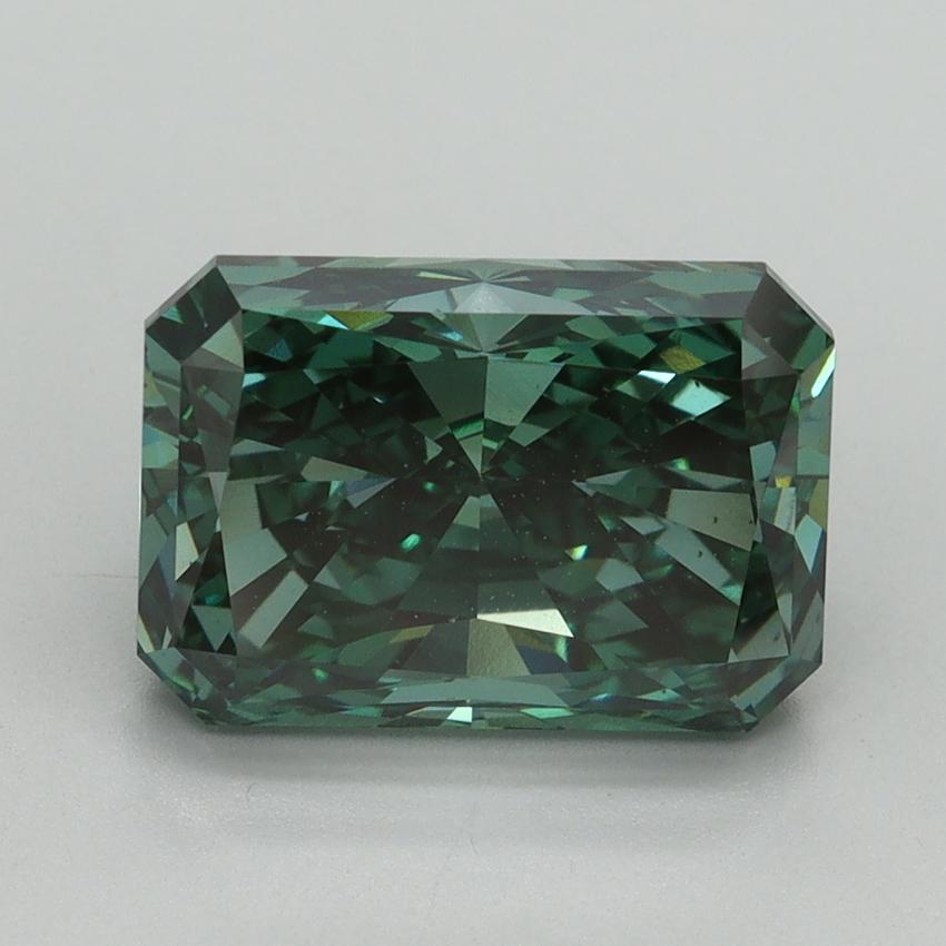 4.01 Ct. Fancy Vivid Green Radiant Lab Grown Diamond
