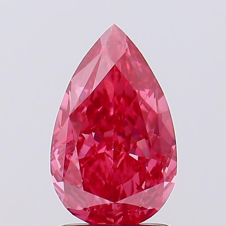 1.77 Ct. Fancy Vivid Pink Pear Lab Grown Diamond