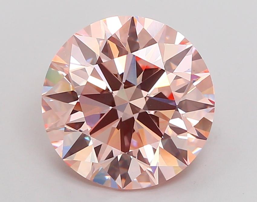 7.42 Ct. Fancy Pink Round Lab Grown Diamond