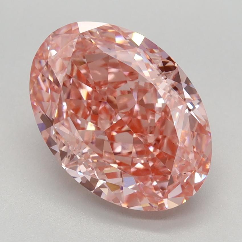 2.92 Ct. Fancy Vivid Pink Oval Lab Grown Diamond