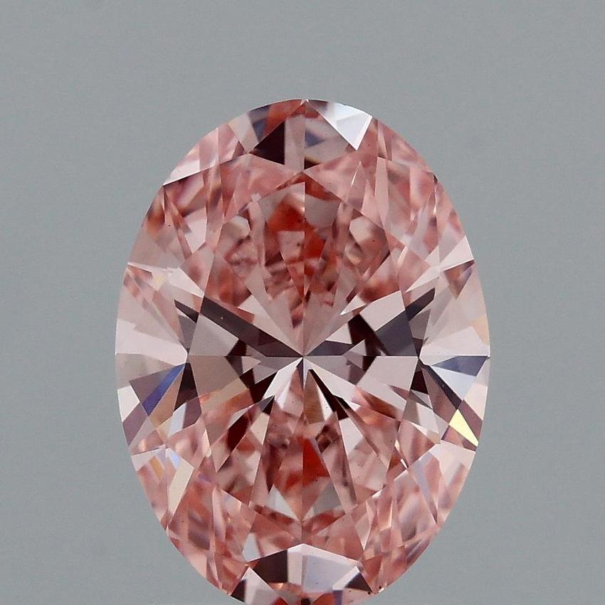 2.00 Ct. Fancy Intense Pink Oval Lab Grown Diamond