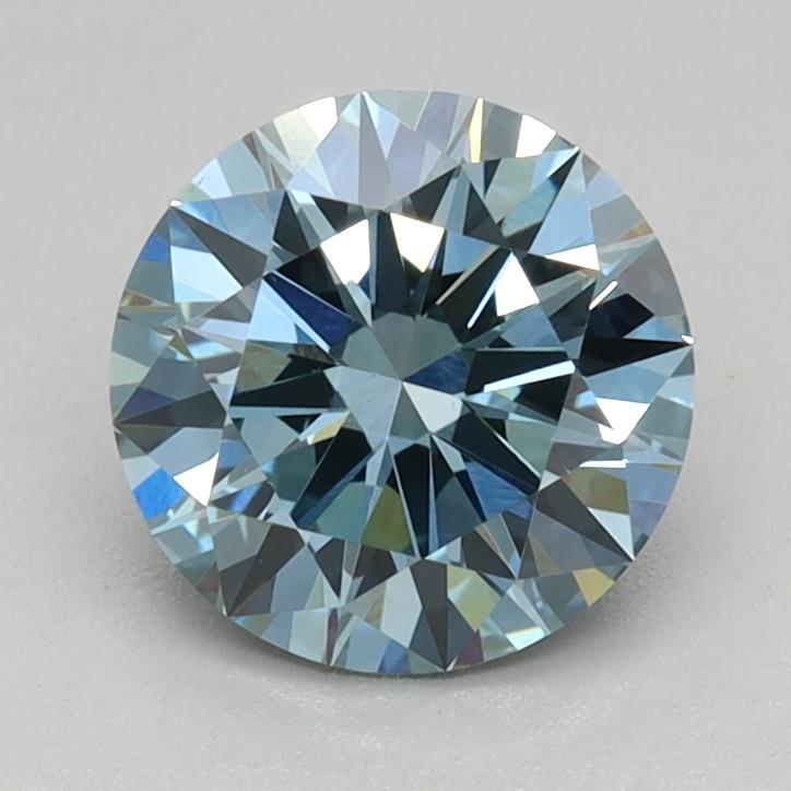 0.92 Ct. Fancy Vivid Blue Round Lab Grown Diamond