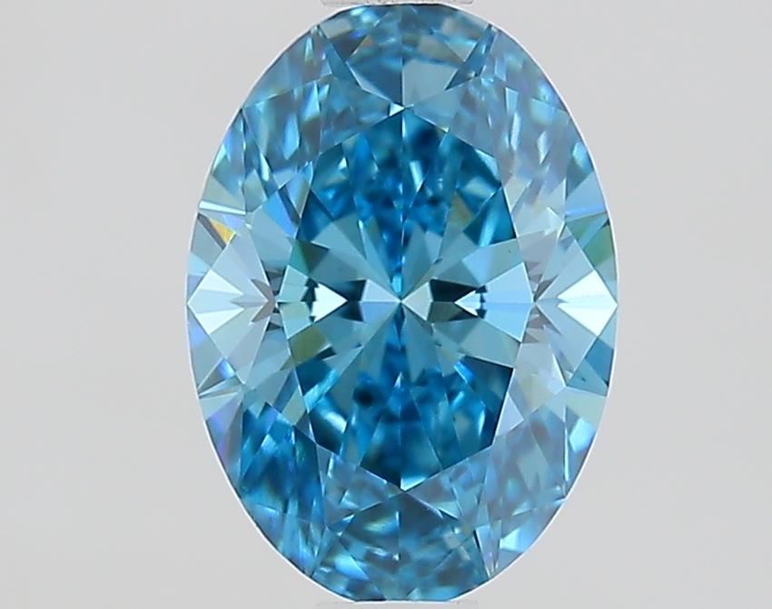 1.55 Ct. Fancy Vivid Blue Oval Lab Grown Diamond