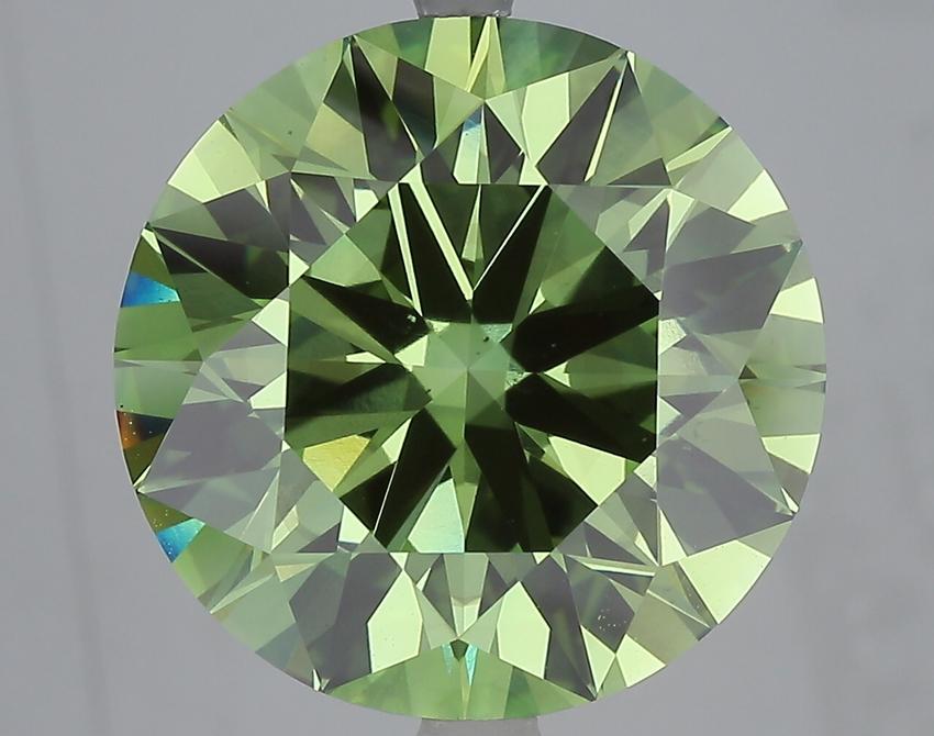 10.03 Ct. Fancy Vivid Green Round Lab Grown Diamond
