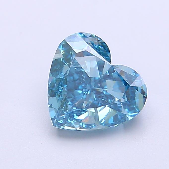 1.40 Ct. Fancy Vivid Blue Heart Lab Grown Diamond