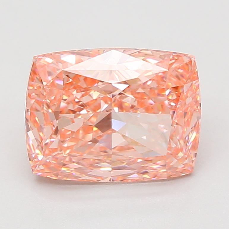 4.00 Ct. Fancy Vivid Pink Cushion Lab Grown Diamond