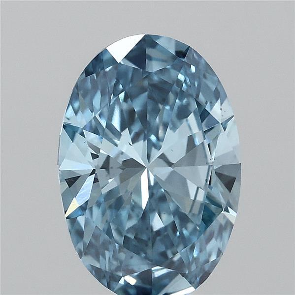 1.00 Ct. Fancy Vivid Blue Oval Lab Grown Diamond
