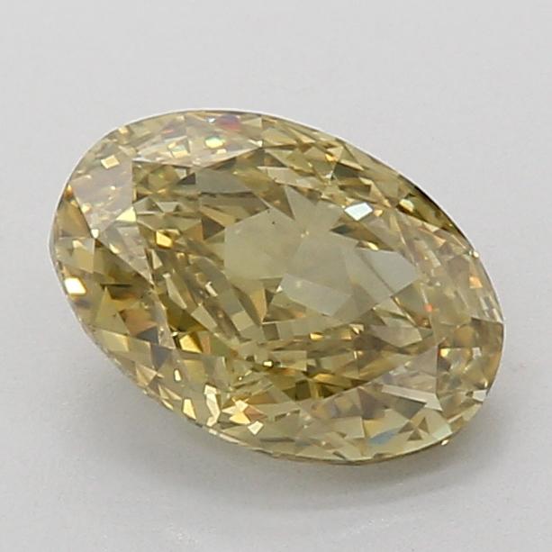 1.76 Ct. Fancy Intense Grayish Yellow Oval Lab Grown Diamond