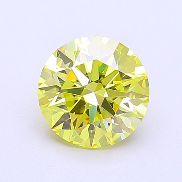 1.09 Ct. Fancy Intense  Yellow Round Lab Grown Diamond