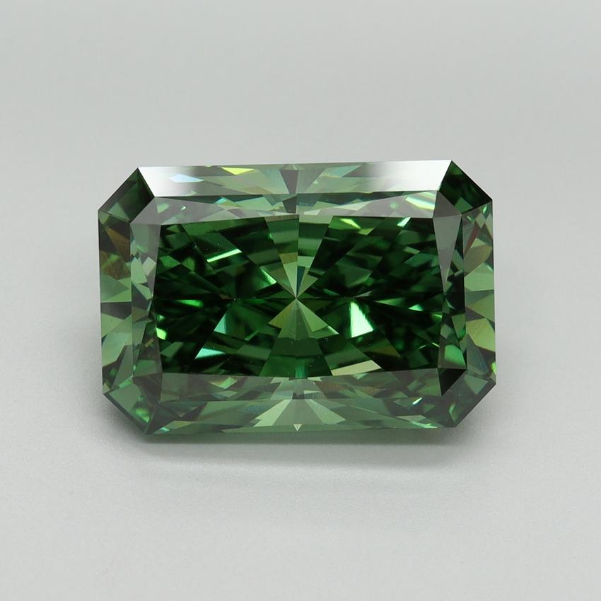 6.09 Ct. Fancy Vivid Pacific Green Radiant Lab Grown Diamond