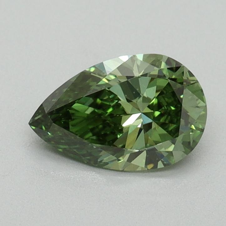 0.67 Ct. Fancy Vivid Green Pear Lab Grown Diamond