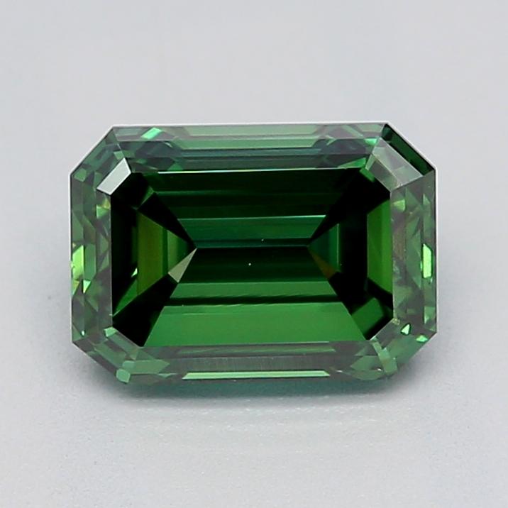 1.01 Ct. Fancy Vivid  Green Emerald Lab Grown Diamond