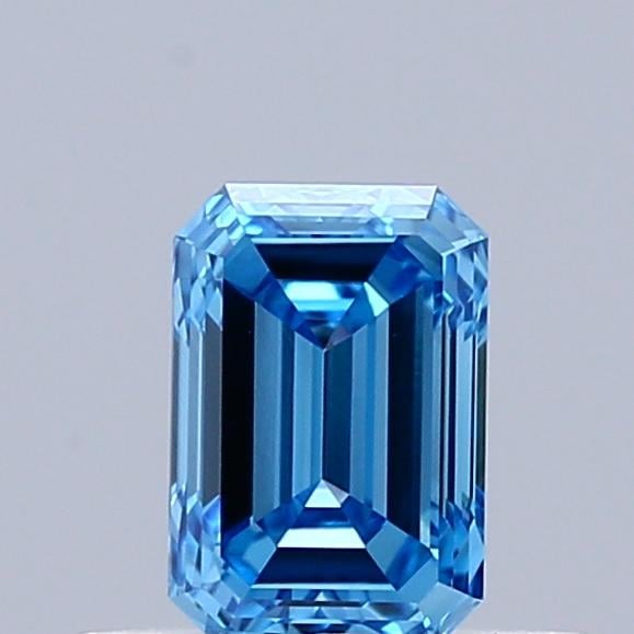 0.49 Ct. Fancy Vivid  Blue Emerald Lab Grown Diamond